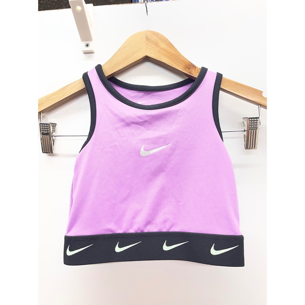 Nike Toddler Girls Purple Dri-FIT Racerback Sports Bra H952-P85 Size 4 XS 3-4Y